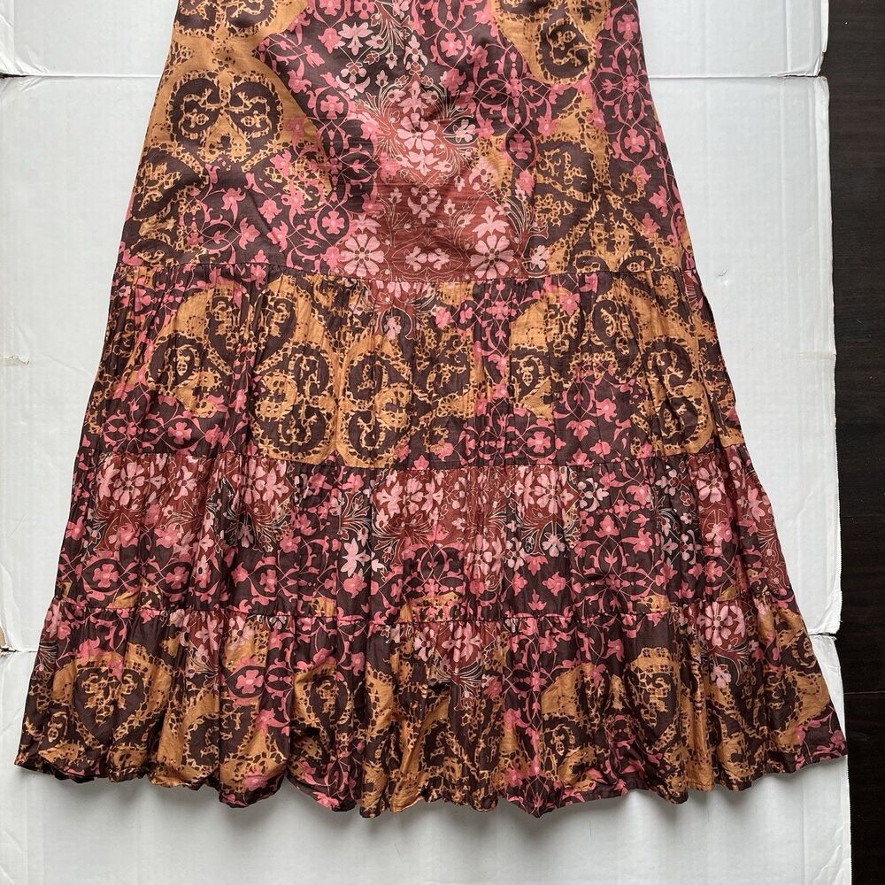 Sundance Maxi Dress Multi Tiered Flowy Womens Size 10 Boho Country (BROKEN ZIP) - Picture 5 of 10